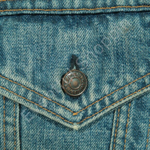 Vintage 60s Levis Big E Type 3 Trucker Jacket Mens L Blue - Picture 7 of 9